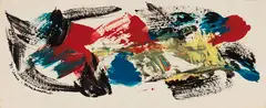 Abstract by Jock Macdonald, 1957, oil on paper, sold Jan 2026