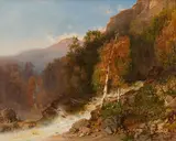 A Mountain Stream by Otto Reinhold Jacobi, oil on canvas, sold Jan 2026