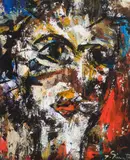 Tête by Joseph Giunta, 1982, oil on board, sold Jan 2026