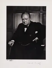 Churchill - The Roaring Lion by Yousuf Karsh, gelatin silver print, sold Jan 2026