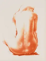 Seated Nude by Antoniucci Volti, lithograph on paper, sold Jan 2026
