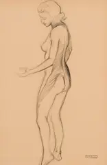 Figure Sketch by W. P. Weston, graphite on paper, sold Jan 2026