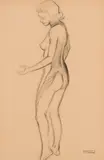 Figure Sketch by W. P. Weston, graphite on paper, sold Jan 2026