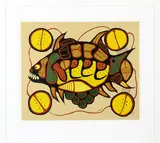 Fertility Fish (#0712) by Norval H. Morrisseau, colour serigraph on paper, sold Jul 2026
