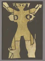 Ohne Titel (Venus) by Al Hansen, 1982, Stanniol auf schwarzem Papier, sold Oct 2023