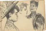 Skizzenbuch by Franz Skarbina, 1888, Leineneinband mit 60 Blatt Papier, davon 34 mit Bleistift- und Kohlestiftzeichnungen, sold May 2024