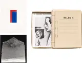 Beleg II by Mappenwerk, 1972, Original-Kartonkassette, typografisch bedruckt, mit 3 Druckgrafiken, jeweils in Papierumschlag, 6 Booklets, 4 Farboffset, sold Sep 2024