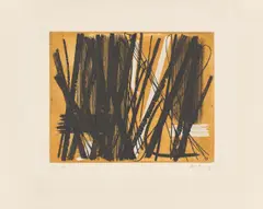 Komposition „5 by Hans Hartung, 1953, Radierung auf Arches-Velin, sold Jan 2026