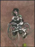 Portrait of George Dyer Riding a Bicycle 1966“ (Small) by Francis Bacon, 1966, Giclée-Druck, auf Aluminium kaschiert, sold Sep 2025