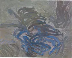 Nibelung by Hann Trier, 1971, Öl auf Leinwand, sold Jan 2025