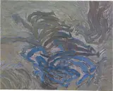 Nibelung by Hann Trier, 1971, Öl auf Leinwand, sold Jan 2025