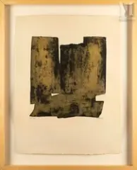 Eau-forte XII by Pierre Soulages, 1957, Eau-forte sur vélin de Rives, épreuve, sold Mar 2017