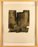 Eau-forte XII by Pierre Soulages, 1957, Eau-forte sur vélin de Rives, épreuve, sold Mar 2017