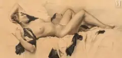 Nu érotique by Irene Klestova, Aquarelle sur papier, sold Sep 2016