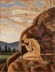 Nu à la source by Gregorio Chiltian, Huile sur toile, sold Sep 2016