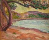 Bord de mer by Jean Miscelas Peske, Huile sur panneau, sold Sep 2016