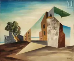 Paysage à Nice by Léopold Survage, 1926, Huile sur toile, sold Sep 2016