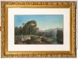 Paysage exotique by Charles Merme, Pastel, sold Sep 2016