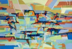 Composition by Honoré Marius Bérard, Huile sur toile d'origine, sold Sep 2016