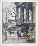 Paris, La Madeleine by Henri Bouvrie, Aquarelle sur papier, sold Sep 2016