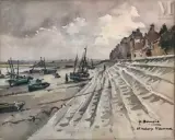 Saint Valery sur Somme by Henri Bouvrie, Aquarelle sur papier, sold Sep 2016