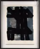Lithographie n°6 by Pierre Soulages, 1957, Lithographie en couleurs sur vélin de Rives, épreuve, sold Sep 2011