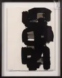 Lithographie n°18 by Pierre Soulages, 1968, Lithographie sur vélin d'Arches, épreuve, sold Sep 2011