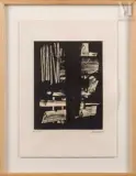 Lithographie n°9 by Pierre Soulages, 1959, Lithographie sur vélin d'Arches, épreuve, sold Sep 2011