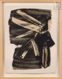 Lithographie n°10 by Pierre Soulages, 1963, Lithographie sur vélin d'Arches, épreuve d'artiste, sold Sep 2011