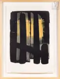 Lithographie n°38 by Pierre Soulages, 1975, Lithographie en couleurs sur vélin d'Arches, épreuve hors commerce, sold Sep 2011