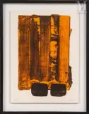 Lithographie n°34 by Pierre Soulages, 1974, Lithographie en couleurs sur vélin d'Arches, épreuve, sold Sep 2011