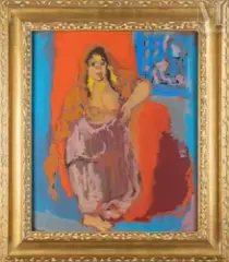 Femme de Djerba by Emanuel Mane-Katz, Gouache sur papier, sold Jul 2011