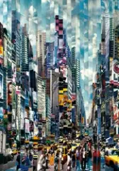 Walk don't talk (2/8) by Serge Mendjisky, Photographie marouflée sur toile, sold Jul 2011