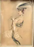 La fiancée by Paul César Helleu, Lithographie en couleurs, sold Jul 2011