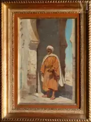 Homme à la nimcha by Georges Brétegnier, Huile sur toile d'origine, sold Jul 2011
