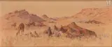 Campement nomade by Alphonse Birck, Aquarelle, sold Jul 2011