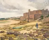 Plage et Ribat de Monastir by Henri Dabadie, Huile sur toile d'origine, sold Jul 2011