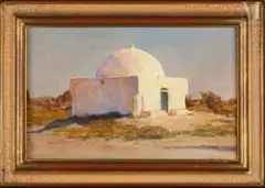 Marabout à Ariana by Alexandre Roubtzoff, Huile sur toile marouflée sur carton, sold Jul 2011