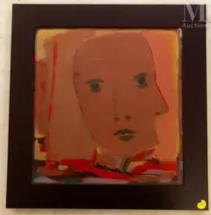 Femme aux deux visages by Solange Bertrand, Huile sur panneau, sold Jul 2010