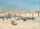 Port de Cassis by Julien Gustave Gagliardini, Huile sur toile d'origine, sold Mar 2010