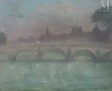 Le pont Neuf by Marie-Gabriel Biessy, Huile sur toile d'origine, sold Mar 2010