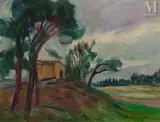 Chapelle dans les pins by Charles Camoin, Huile sur isorel, sold Mar 2010