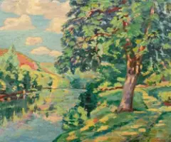 La Roche de l'écho, Crozant by Armand Guillaumin, vers 1902, Huile sur toile, sold Mar 2010