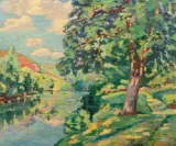La Roche de l'écho, Crozant by Armand Guillaumin, vers 1902, Huile sur toile, sold Mar 2010