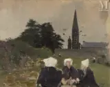 Bretonnes au pardon by Pascal Dagnan-Bouveret, 1887, Huile sur toile, sold Mar 2010