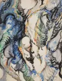 Composition by František Kupka, Aquarelle et encre sur papier, sold Mar 2010