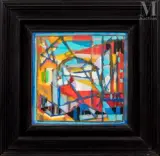 Sans titre by Alfred Manessier, 1946, Huile sur papier, sold Mar 2010