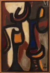 Sans titre by Jean-Michel Atlan, 1959, Huile sur toile, sold Mar 2010