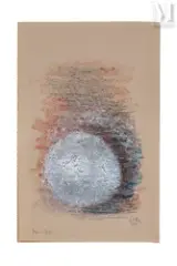 AEB996 by Anna-Eva Bergman, 1963, Pastel et feuille de métal sur papier, sold Mar 2010