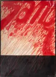 Composition by Bernard Quentin, 1965, Huile sur panneau, sold Mar 2010